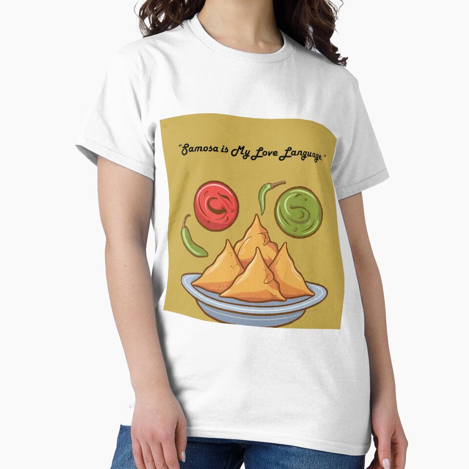 Samosa Is My Love Language – Funny Indian Food Lover Quote Illustration by PRFashions