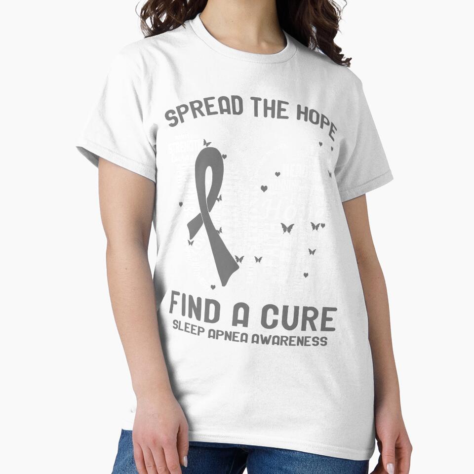 Butterfly Ribbon Spread The Hope Find A Cure Sleep Apnea Awareness by Tadmab