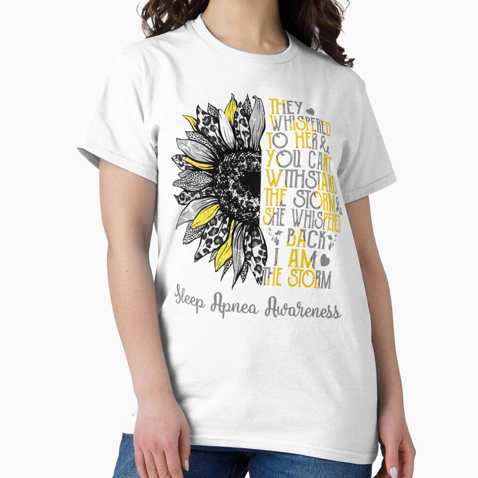 I Am The Storm Sunflower Leopard Sleep Apnea Awareness by rechardtee