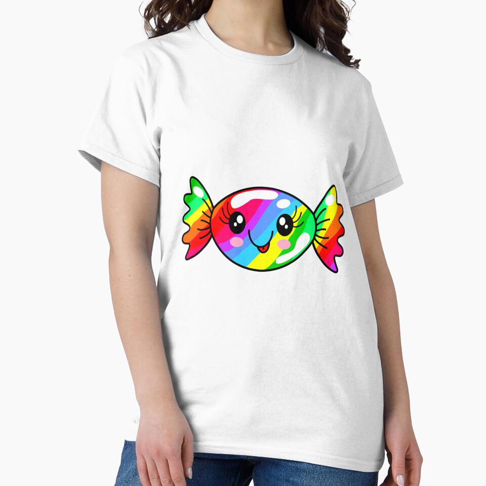 Kawaii Rainbow Candy With Adorable Smile by CreativeCranium