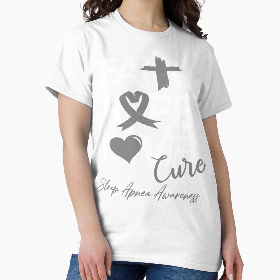 Faith Hope Love Cure Sleep Apnea Awareness by Grooffos