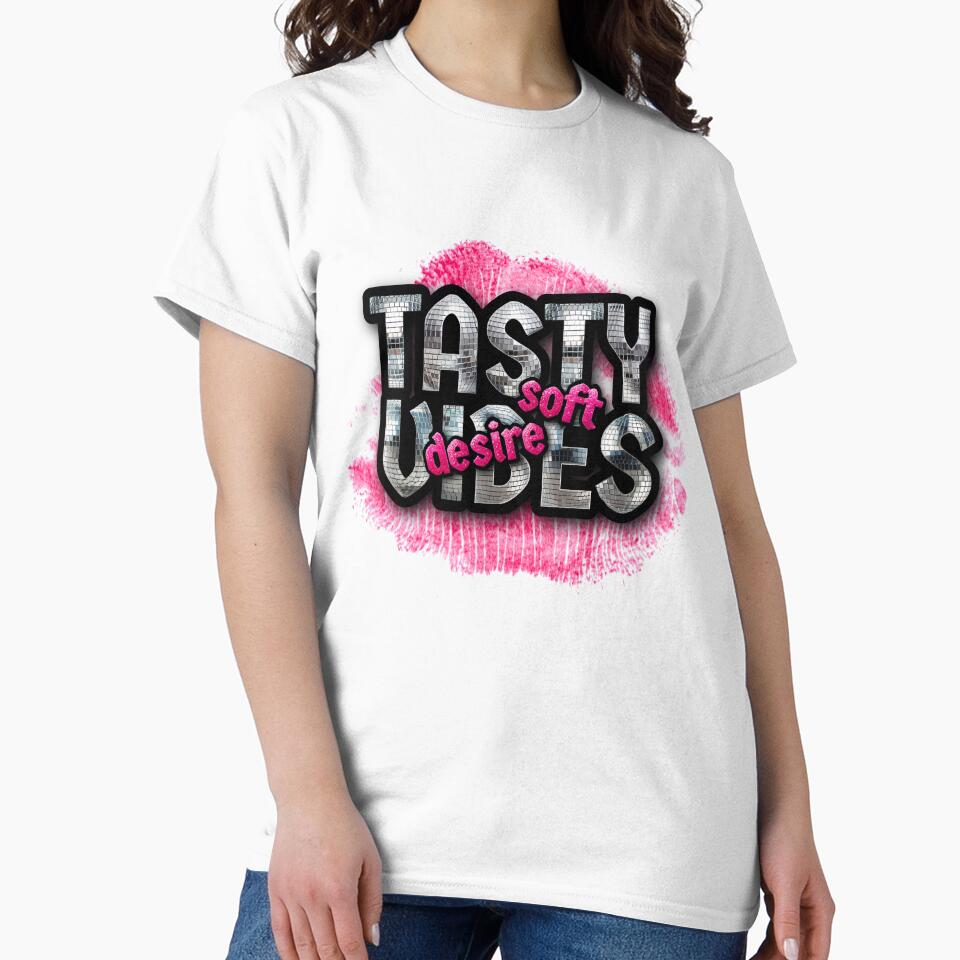 Pink Lips Tasty Vibes Typography | Soft Desire Romantic Aesthetic Design by HIGHSQUARE