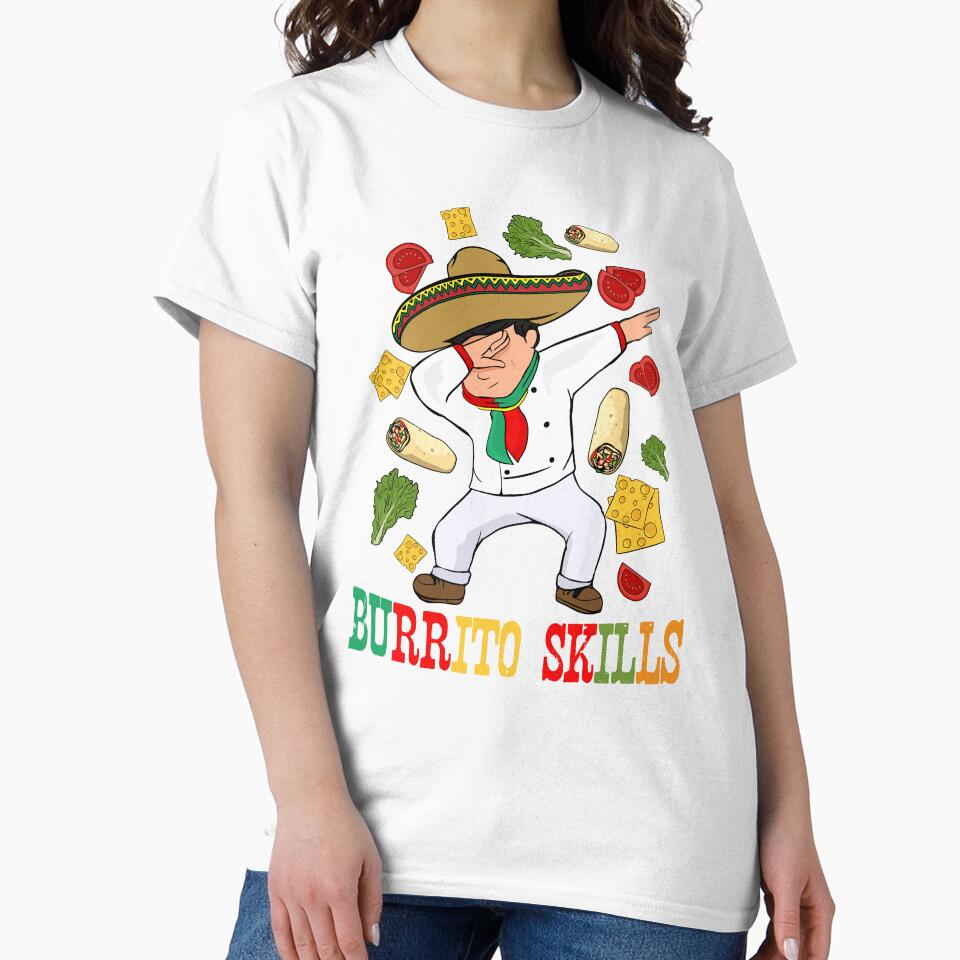 Mexican Food Lover Men Burrito Chef Gift Burrito by DSWShirts