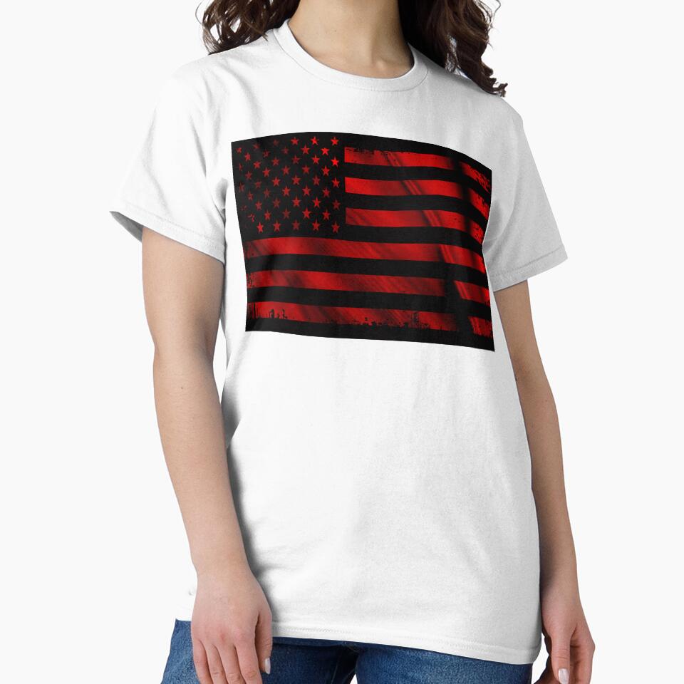 Red Grunge American Flag by artistwill