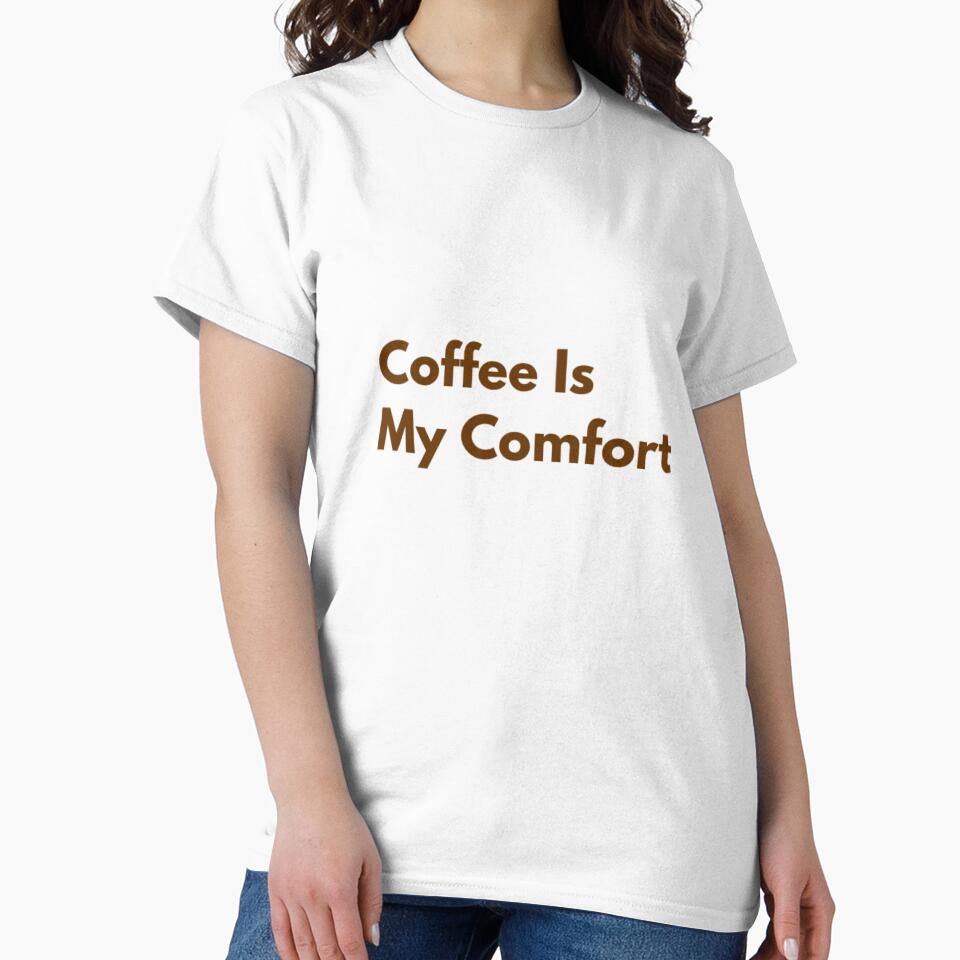 Coffee Is My Comfort – Minimalist Coffee Lover Design (Espresso Brown) by MerciMe