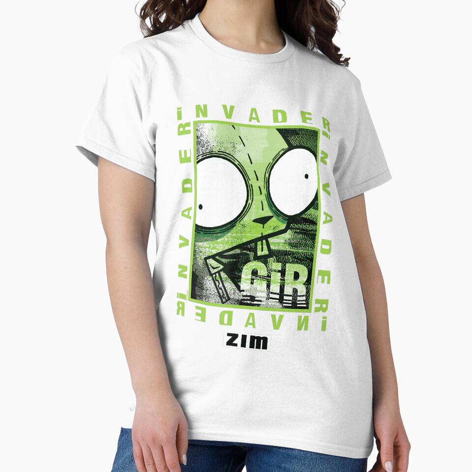 Invader Zim GIR Glitch Cartoon Graphic Design by layprotuninec