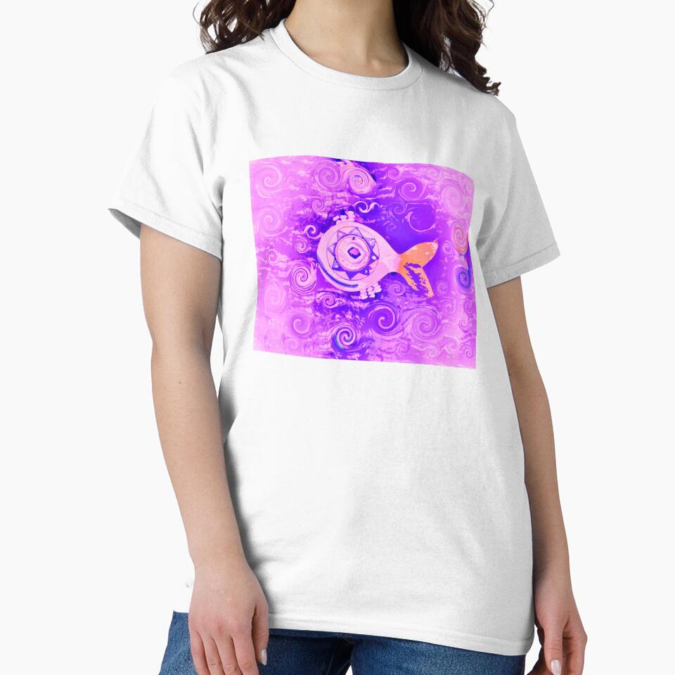 Bohemian Fish Groovy Hippie Vibes Coastal Boho Style Décor or Art 2 of 2 by Beachy