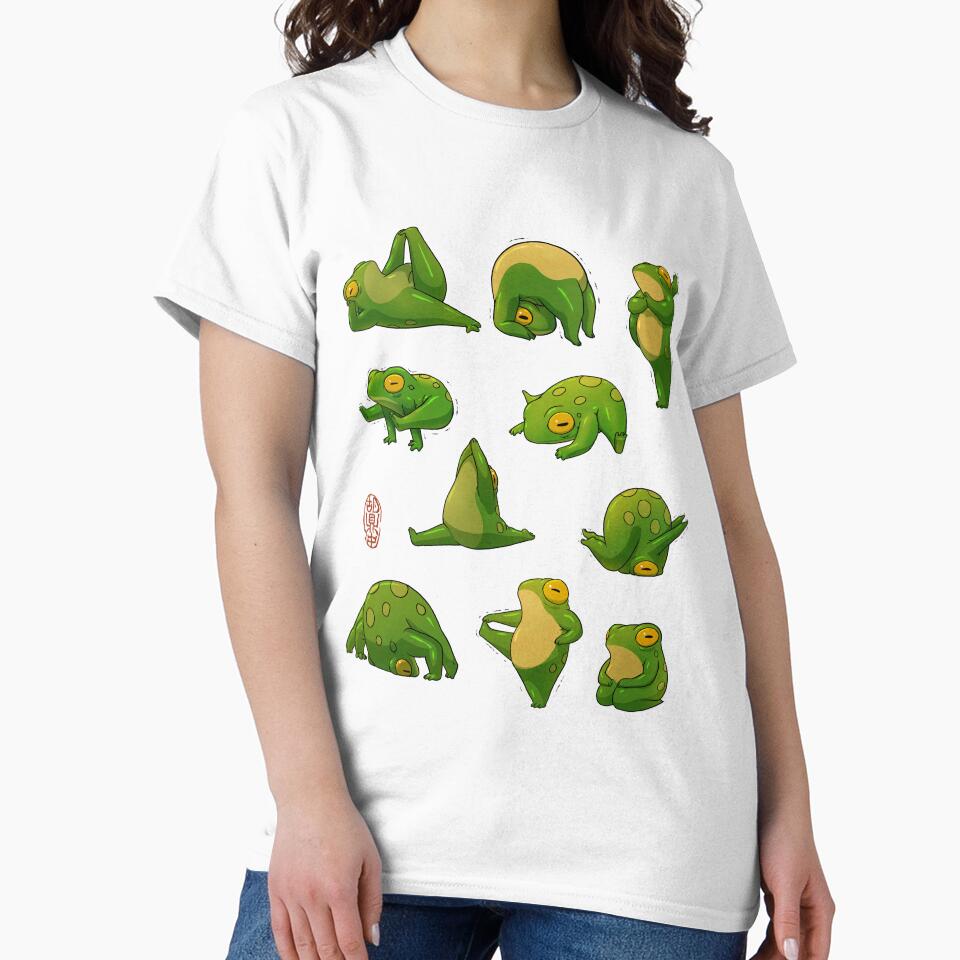 Yoga Frogs 2 Poster No Text by DingHuArt