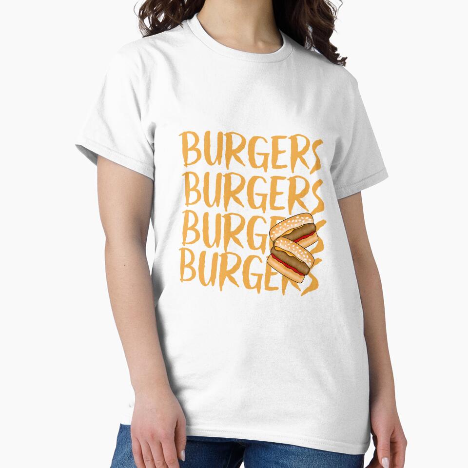 Cheeseburger Typography Burger Lover by Sartoris Art