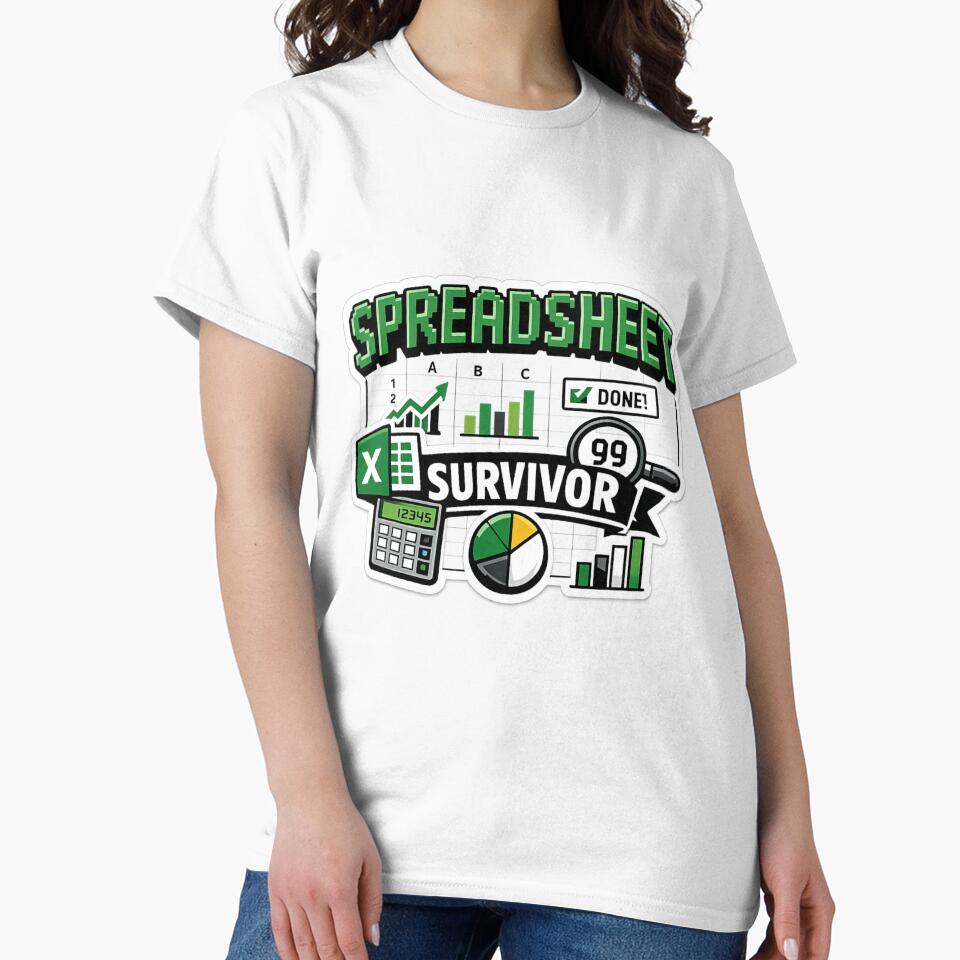 Spreadsheet Survivor Excel Humor Sticker by Crybyte Studio