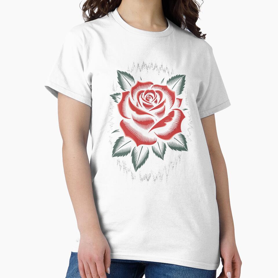 Grunge Rose Full Bloom Tattoo Art Gothic Floral by Say It With Ink