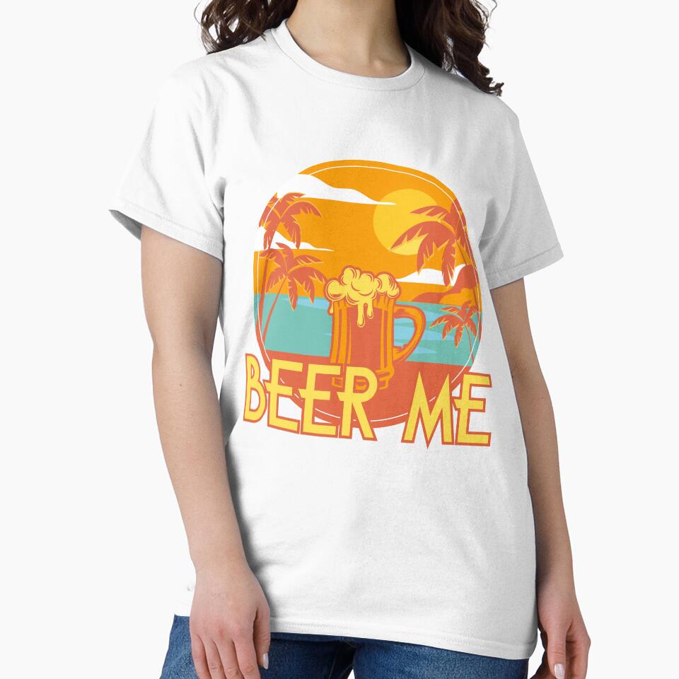 Retro California Hippie Beach Drinking Beer Me Gift by simplytldr