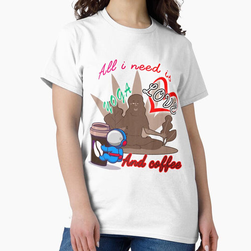 All i need is love and yoga and after dinner coffee cool shirt , cute accessories by Yushidesign