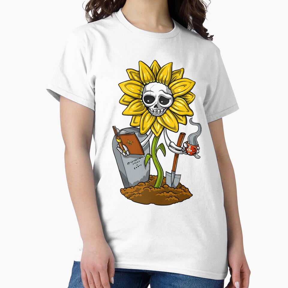 Hippie Sunflower Skeleton by underheaven