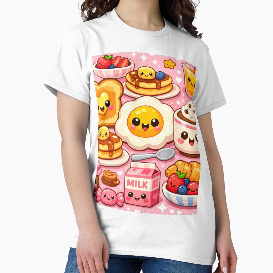 Kawaii Breakfast – Cute Food Pattern by Aramdesing