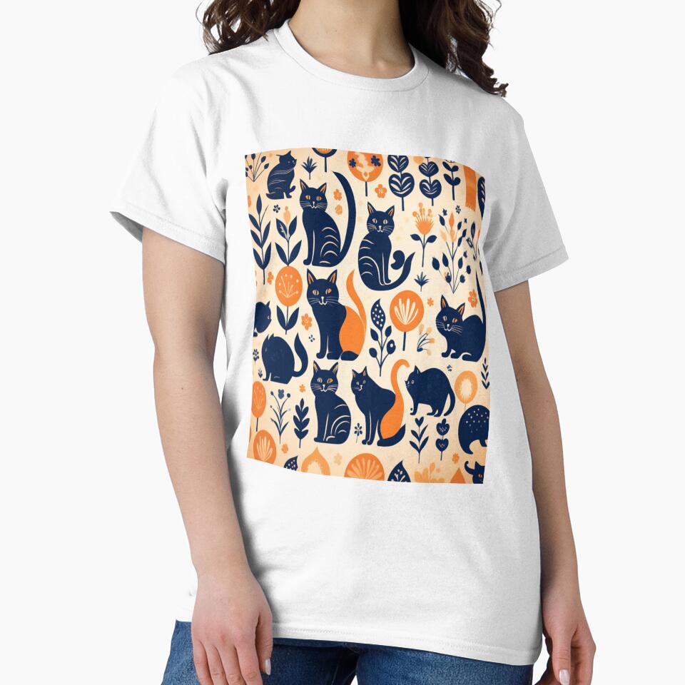 Boho - Abstract Cat Pattern by PatternInArt