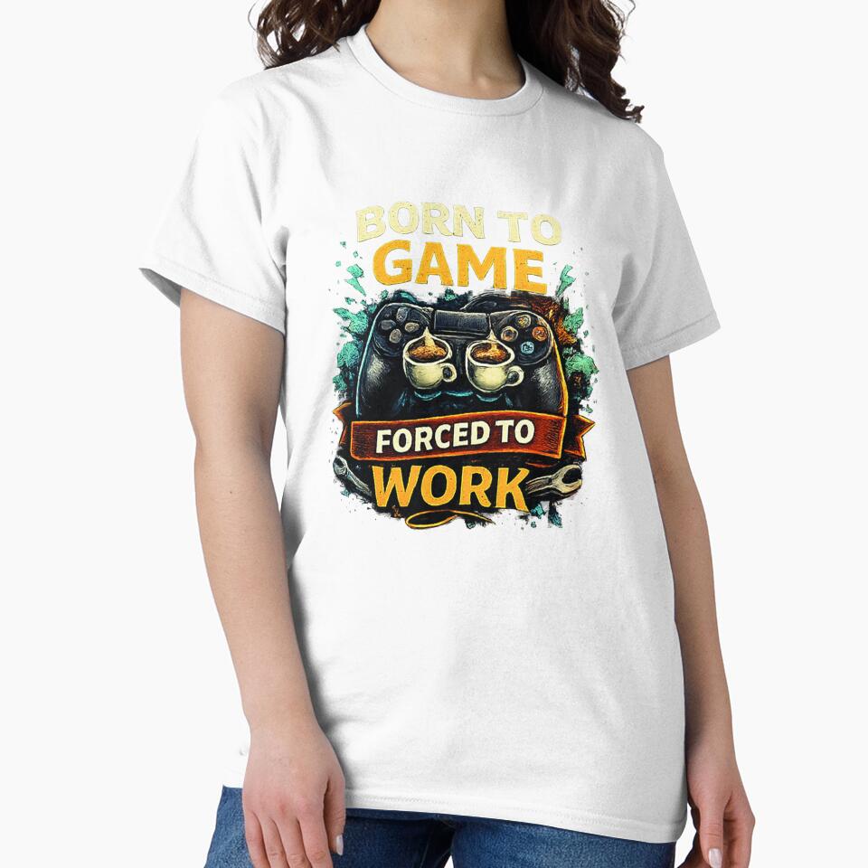 Gift for Gamer, "Born to Game, forced to Work" by Adrikul