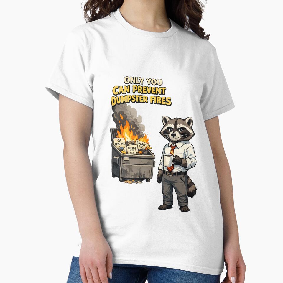 Only You Can Prevent Dumpster Fires Raccoon by madebysiwa