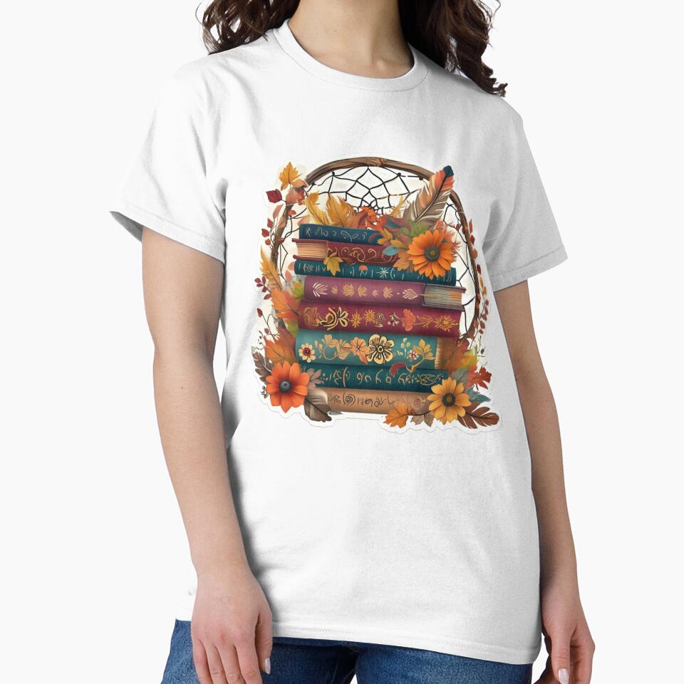 Boho Book Stack with Dreamcatcher and Floral Elements | Cozy Pastel Aesthetic by DEEPDesignsART