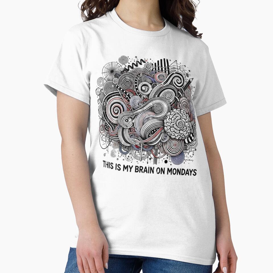 My Brain On Mondays | Office Art Humor by Guesso