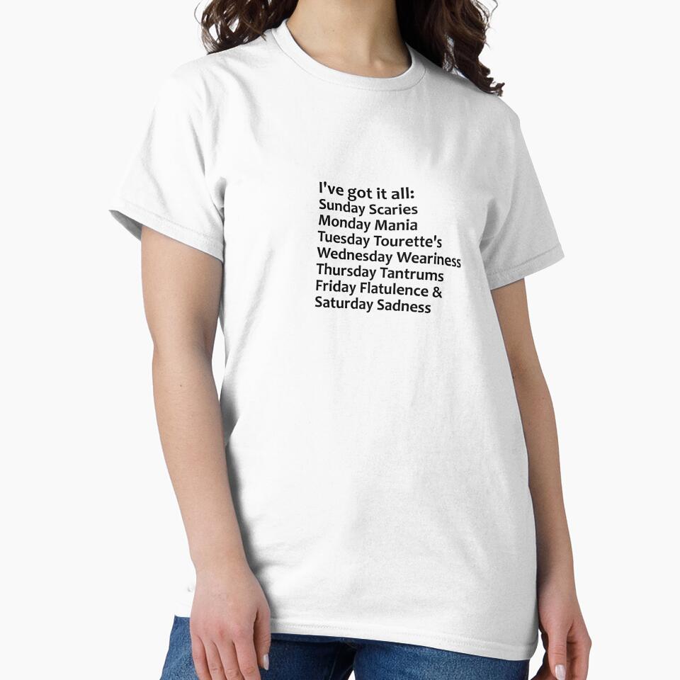 Funny and dark week day affirmations by AcornDesign