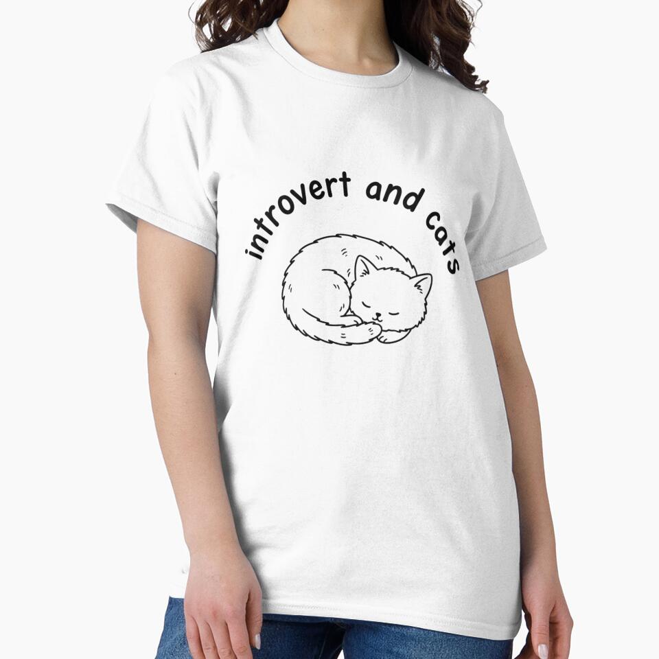 Introvert and Cats Cozy Cute Cat Design by Studioyasmin