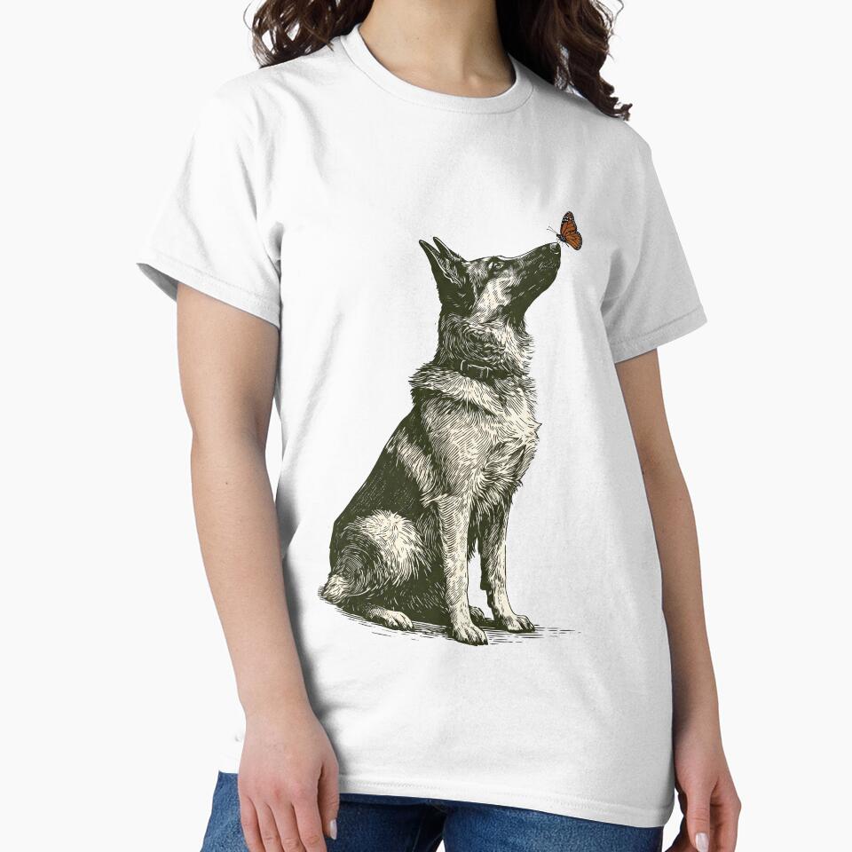 German Shepherd Butterfly by TeeARTHY
