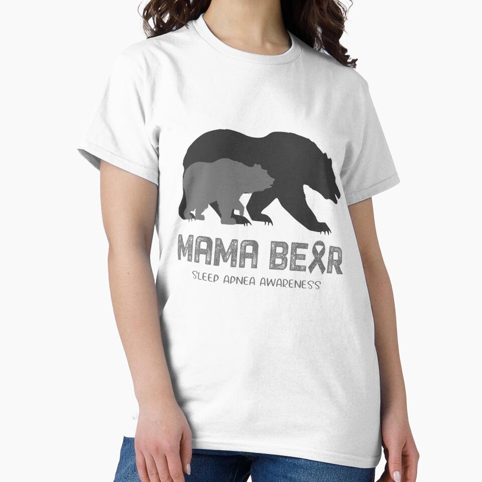 Sleep Apnea Awareness Mama Bear Support Sleep Apnea by Victormoratalla