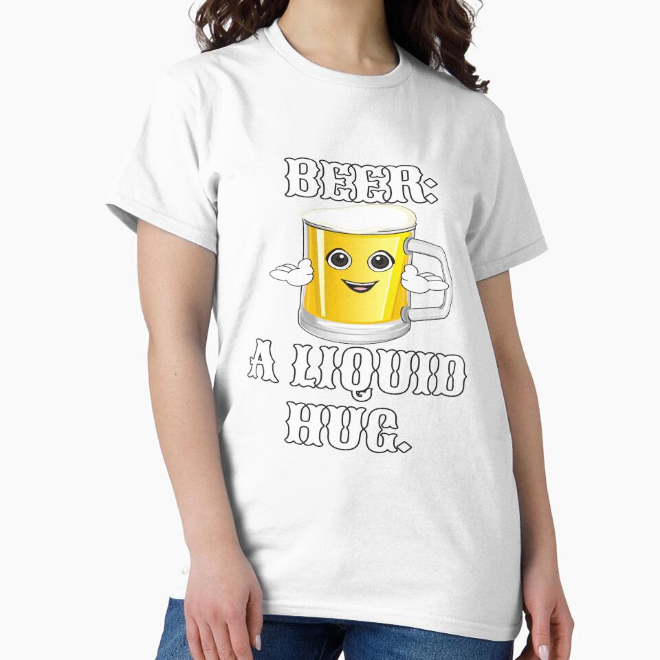 Funny Sarcastic Beer Drinkers Humor Beer: A Liquid Hug by fantasticdesign