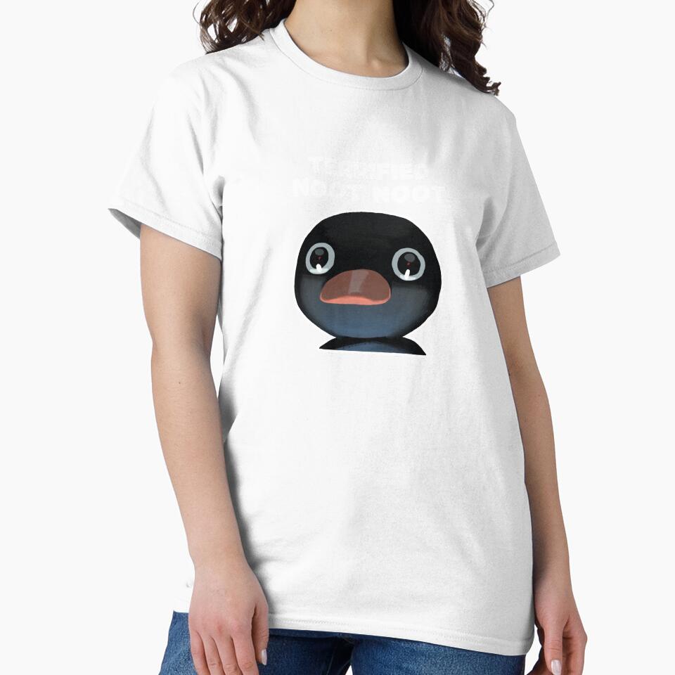 Terrified Noot Noot Pingu Meme (Coral Pink BG) by FilipeFerreira