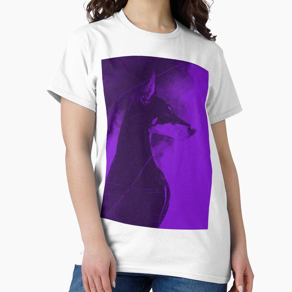 Purple Doberman Grunge Cover by Abstract Finds