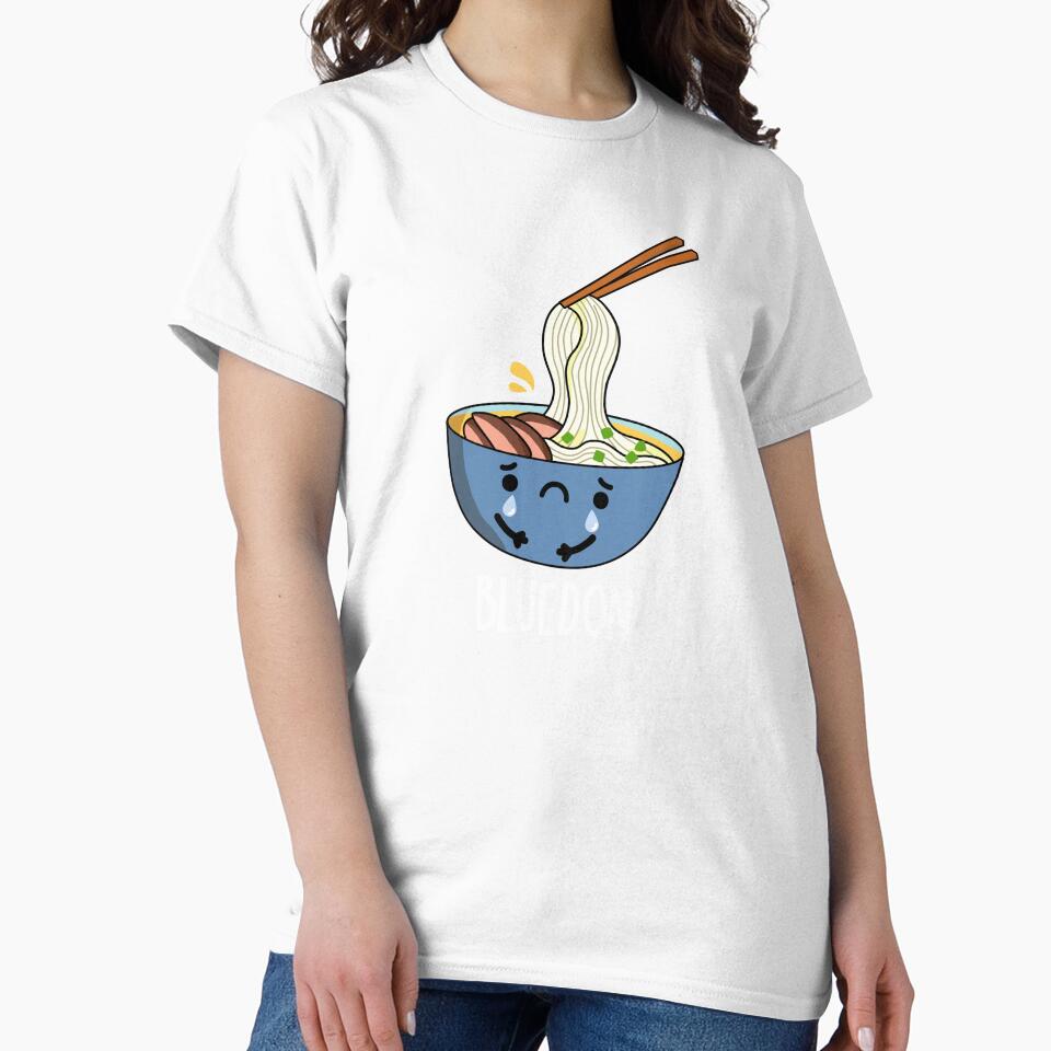 Blue-don Funny Udon Pun (Dark BG) by punnybone
