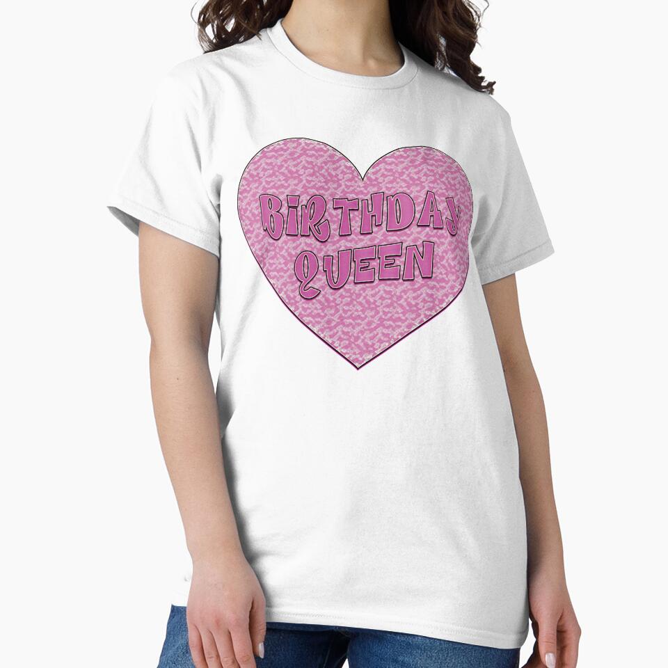 Birthday Queen Animal Print Heart by RoserinArt