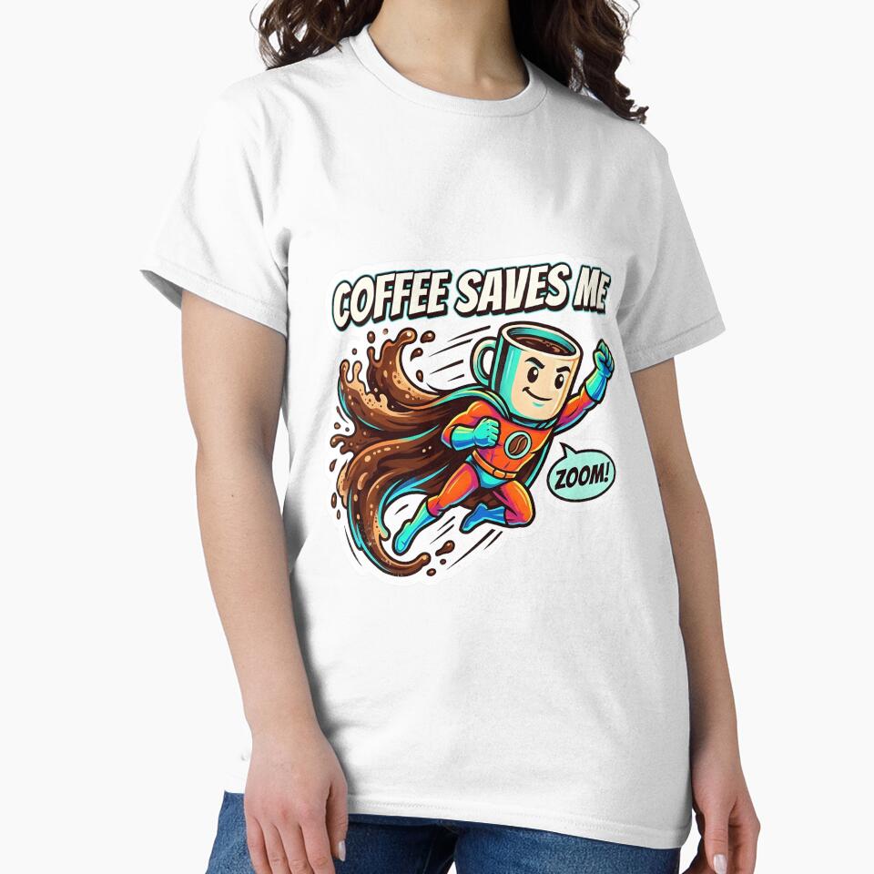 Coffee Saves Me - Superhero Coffee Cup Flying Splash Cape by WowDezign