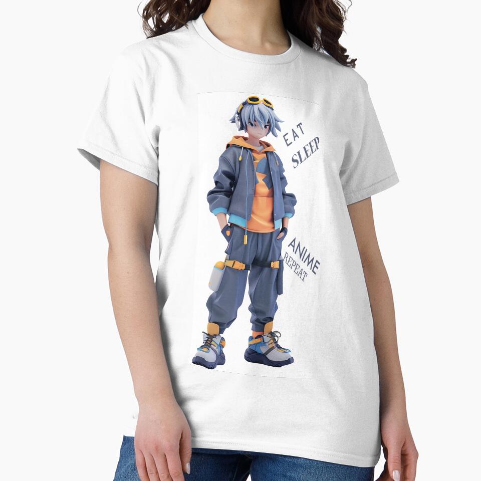 Eat Sleep Anime Repeat - Funny Otaku Quote T-shirt design by DINKLAB