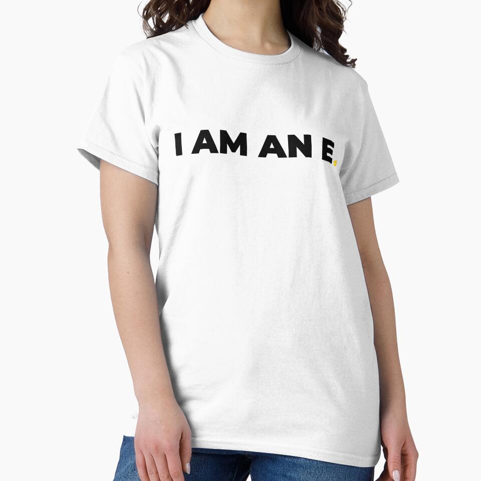 I AM AN E – Bold Extrovert Statement Typography Design by downUnderInk