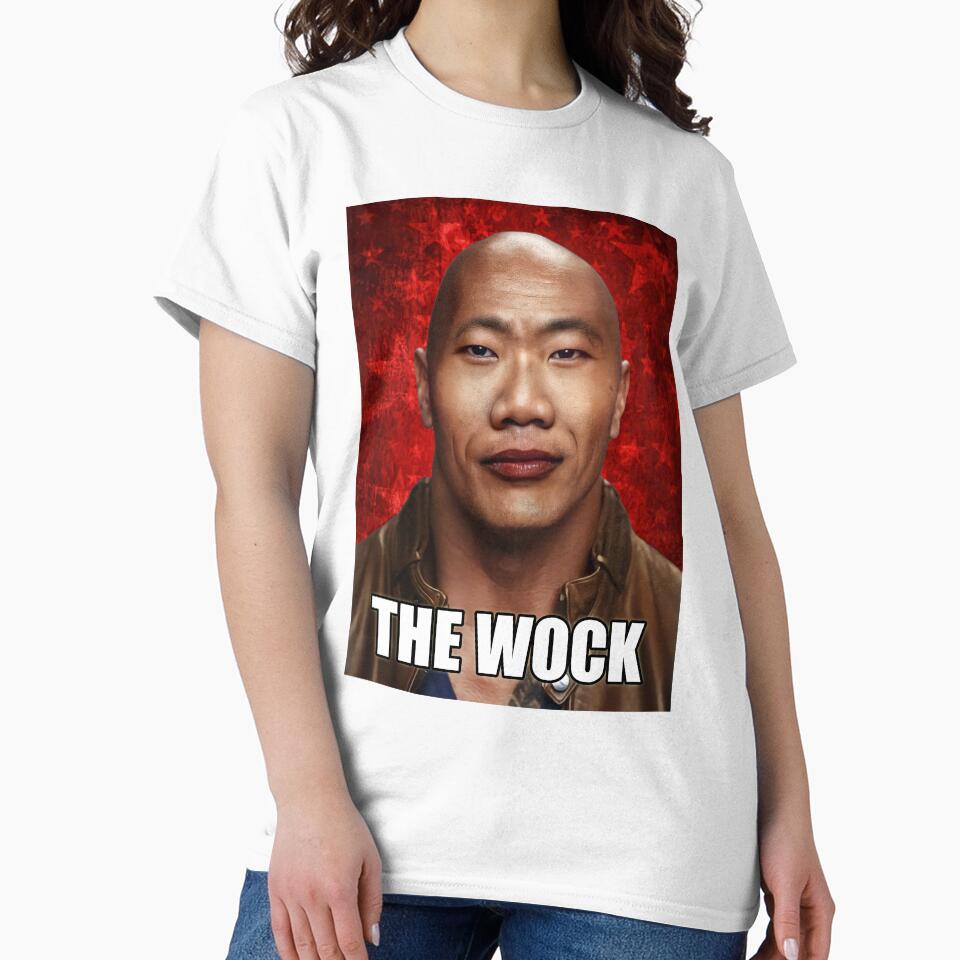 HD The Wock Meme ( Dwayne the Wok Johnson / John Xina chinese social credit Bing Chilling) by fomodesigns