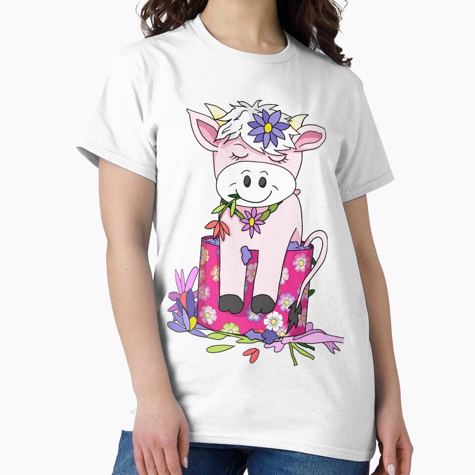 cartoon cow in a box by BeingNow