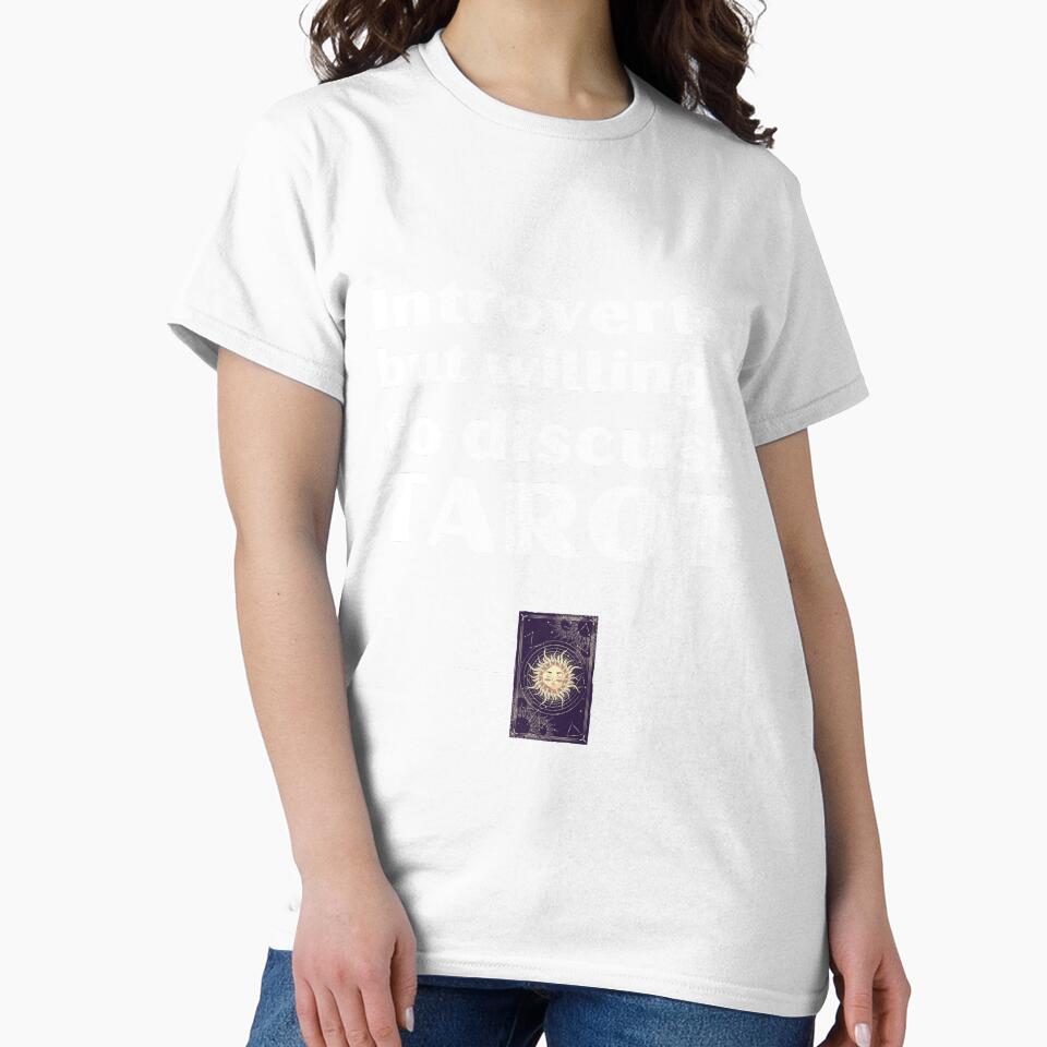 Introverted But Willing To Discuss Tarot Funny Introvert Tshirt by OldSkullDesigns