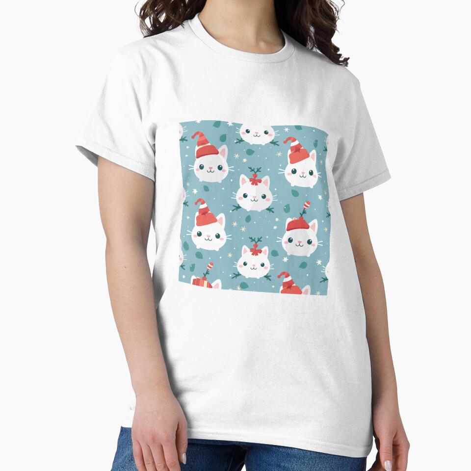 Kawaii christmas kitten Merry Catmas Sweet Kittens Best retro Kawaii by OliveAndSnow