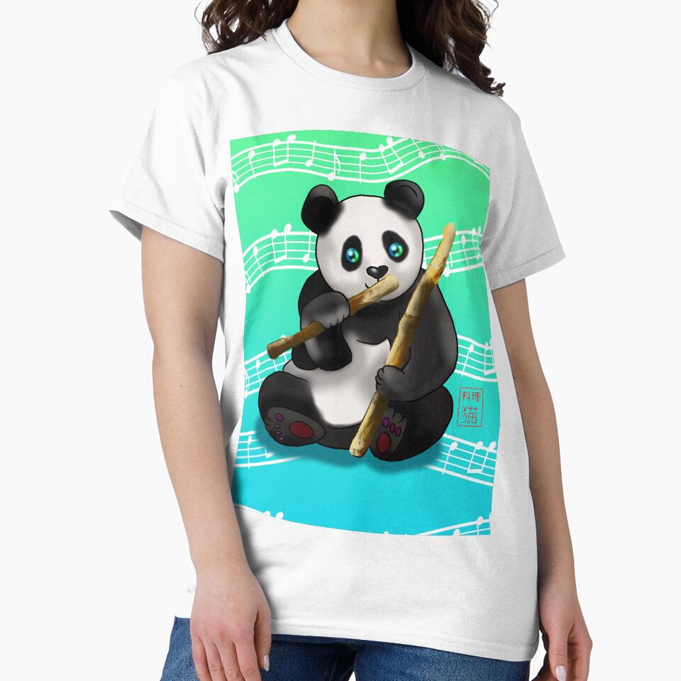 cartoon panda with bamboo stalks by BeingNow