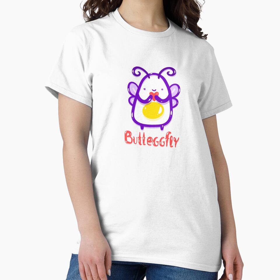 Eggously Butteggfly | Cute Kawaii Purple Butterfly by eggously