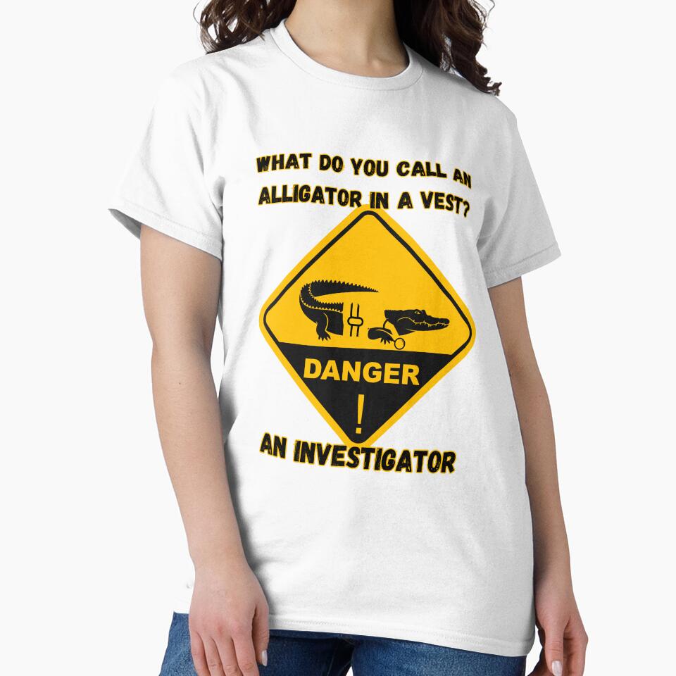 Investigator aligator sign dad joke fathersday gift by Sukis-shop