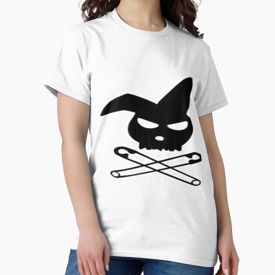 Rabbit and Safety Pin Skull and Crossbones by SerpentSkyArts