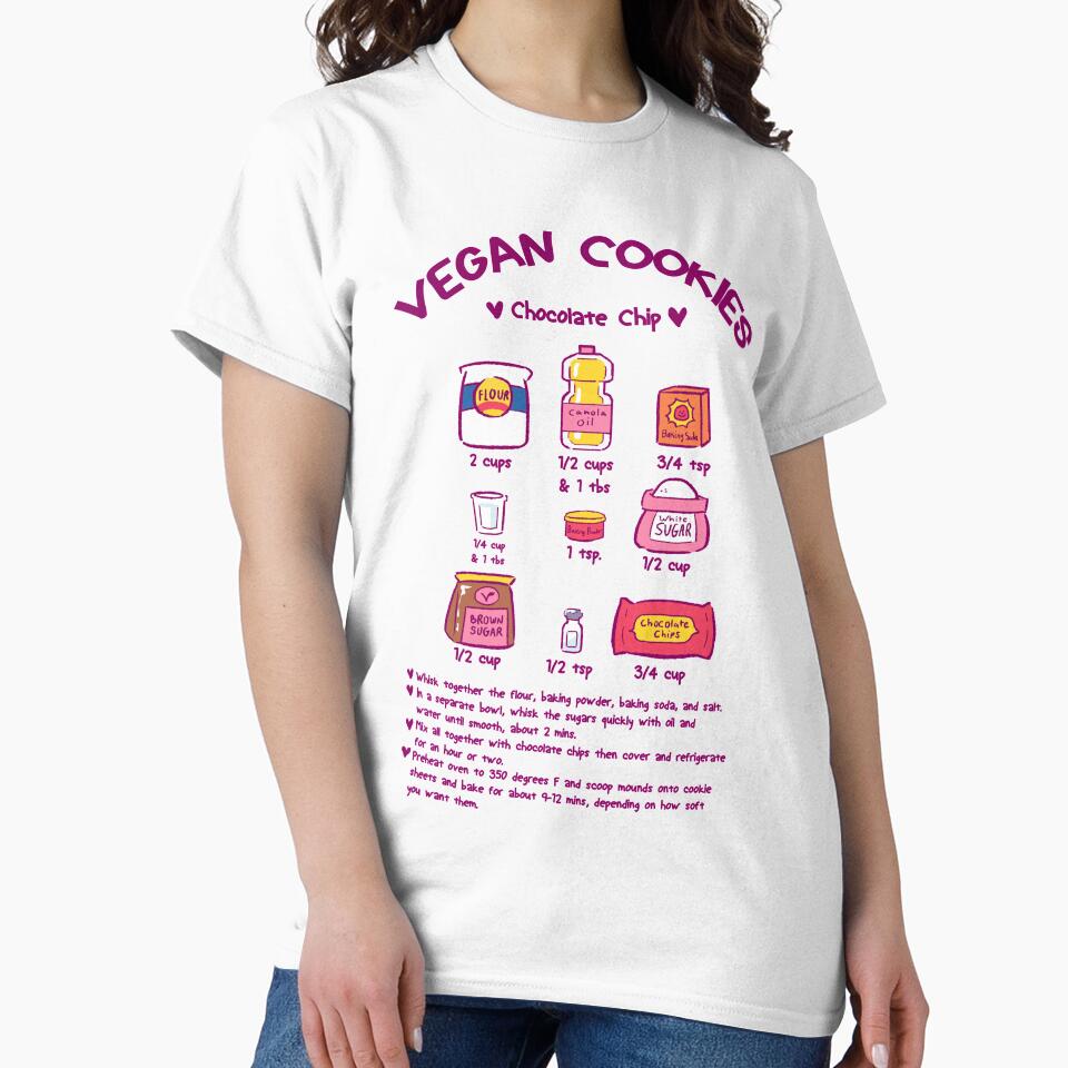 Vegan Cookie Recipe Shirt by CaseAndEm