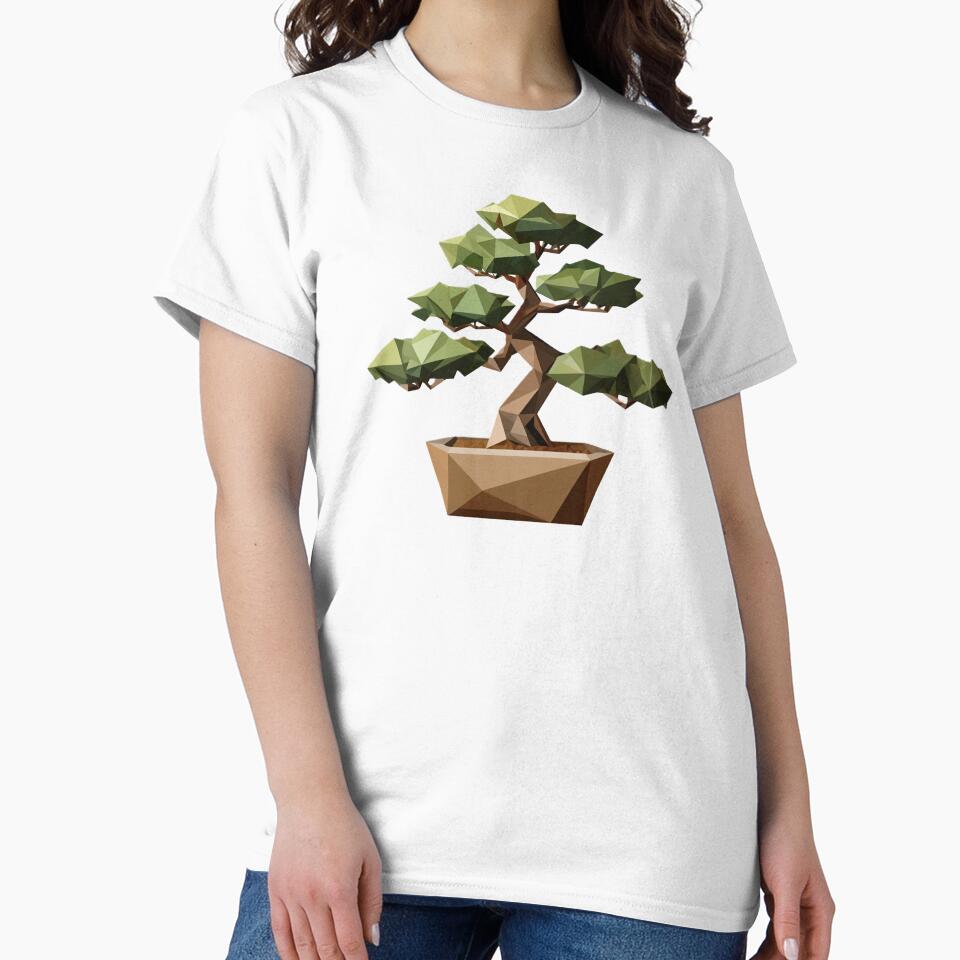 Bonsai Minimalistic Geometric Art by Origaminimal