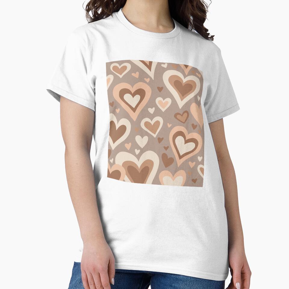 Neutral Tone Heart Pattern by PepperLime