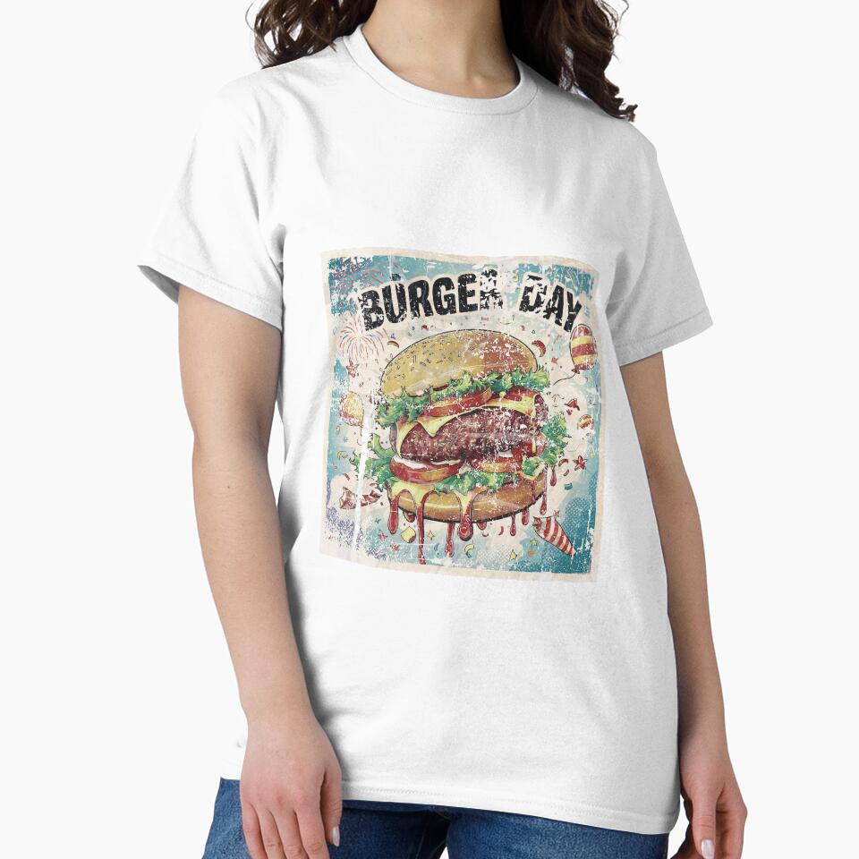 special burger day art with cartoon effects and classic vibe by BKSARYLIFE