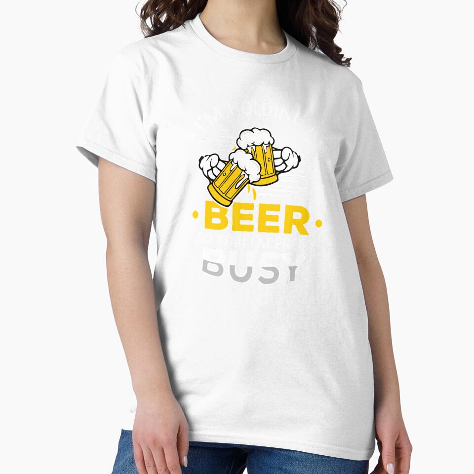 Beer Lover Master I'm Holding A Beer Busy Gift Idea by haselshirt