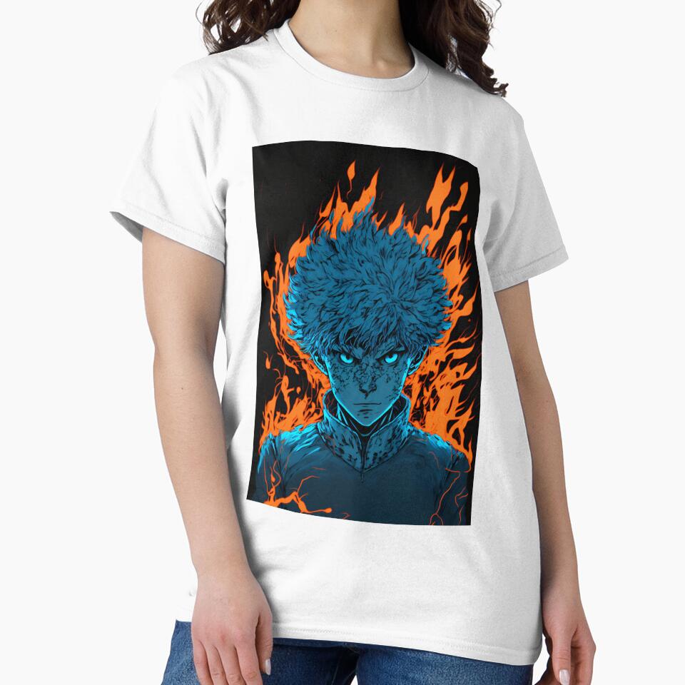 Anime Boy Blue Fire Powerup by Bubblebuk